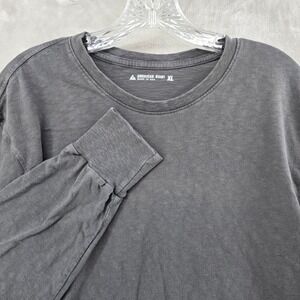 American Giant Long Sleeve Tee Mens XL Gray Premium Slub Cotton Crew Neck